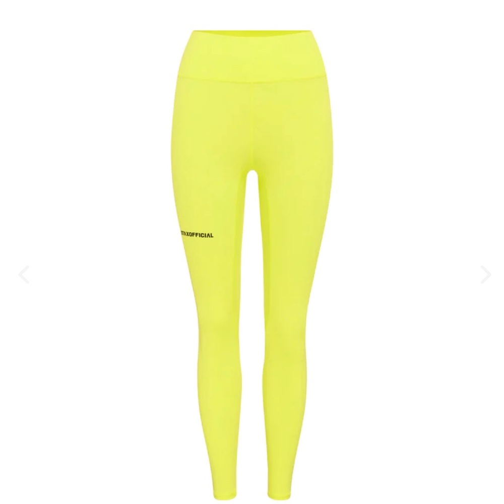 STAX. summer yellow full length tight, Size XS, New with Tags